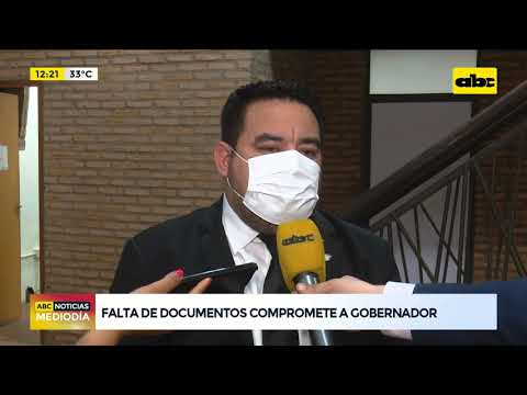Gobernación de central: Faltante de documentos compromete aún más al Hugo Javier González