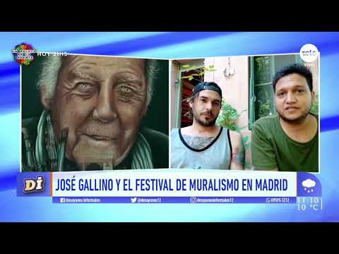 José Gallino conquista los muros en Europa: Me pidieron hacer un mural de Mujica