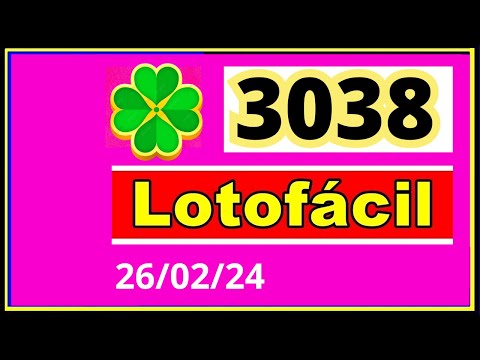 LotoFacil 3038 - Resultado da Lotofacil Concurso 3038