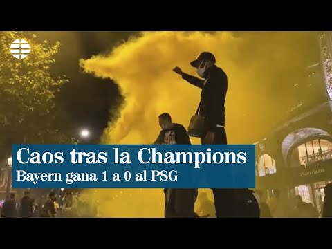 Cientos de parisinos pierden los papeles en las calles tras la derrota del PSG