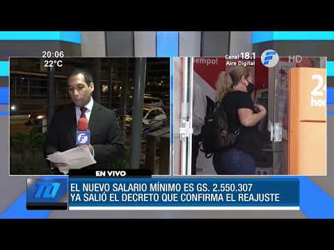 Nuevo salario mínimo en Paraguay