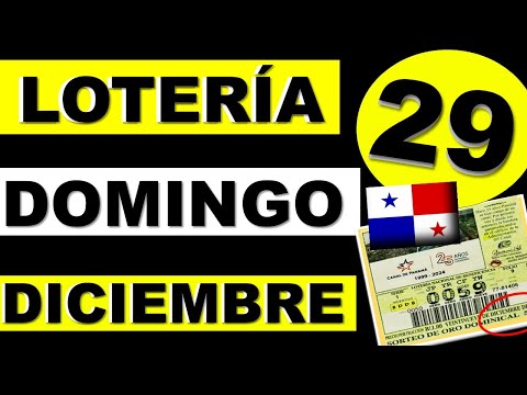 Loteria Domingo 29 de Diciembre 2024 Loteria Nacional de Panama Resultados Sorteo Dominical de Hoy