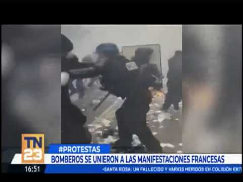 Bomberos se unieron a las manifestaciones francesas