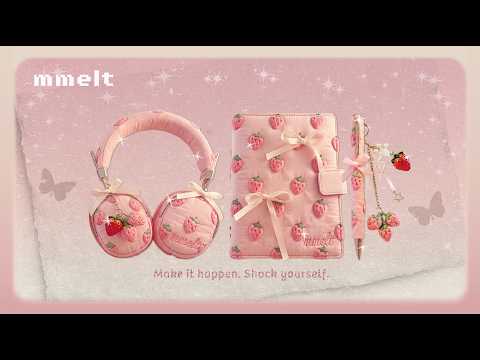 Dreams Come Standard 🍓💖 Strawberry Notebook & Calm Beats | Aesthetic Lo-fi Jazz for Studying.