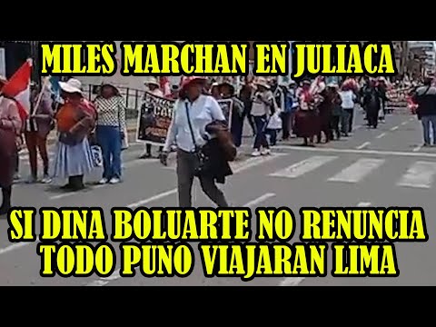 MANIFESTANTES DE DISTRITO DE CABANILLAS,SANTA LUCIA Y CABANA LLEGO HASTA JULIACA PARA MARCHAS