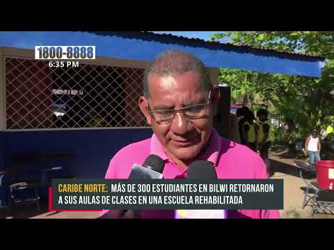 Inauguran rehabilitación de una escuelita en Bilwi - Nicaragua