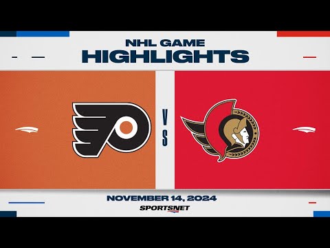 NHL Highlights | Flyers vs. Senators - November 14, 2024