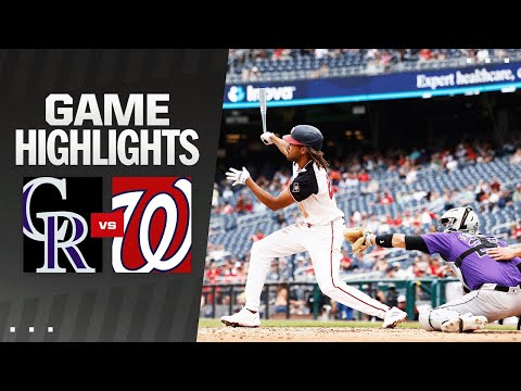 Rockies vs. Nationals Game Highlights (8/22/24) | MLB Highlights