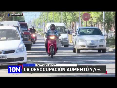 Según datos de INDEC la desocupación creció un 7,7%