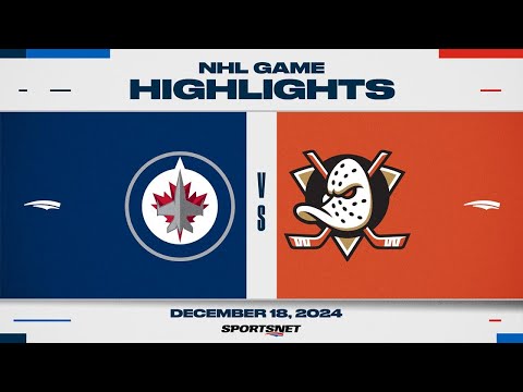 NHL Highlights | Jets vs. Ducks - December 18, 2024