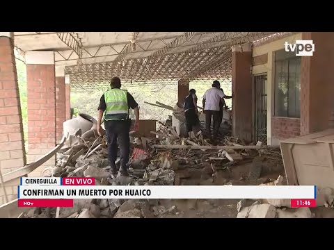 Confirman un fallecido tras huaico en Cieneguilla