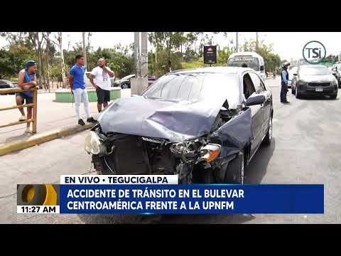 Se reporta accidente de tránsito en el boulevard Centroamérica frente a la UPNFM