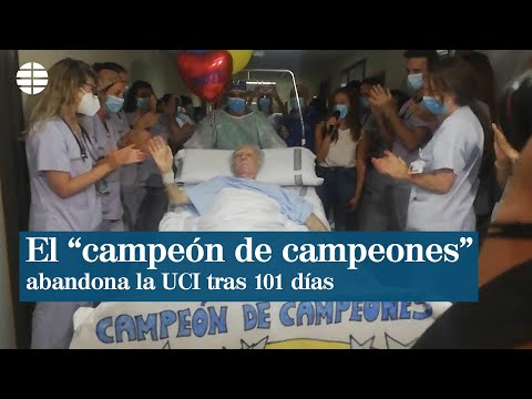 Sale el 'campeón de campeones' tras 101 días en la UCI por coronavirus
