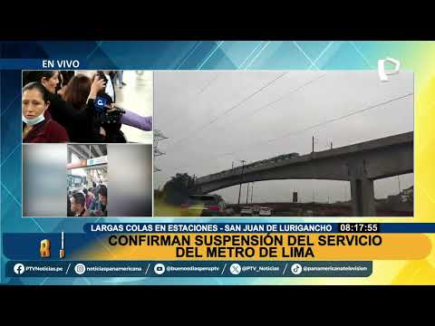 Caos en Metro de Lima: reportan largas colas y reclamos tras suspensión de servicio en SJL (1/2)