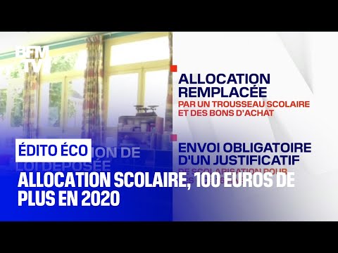 Allocation scolaire, 100 euros de plus en 2020