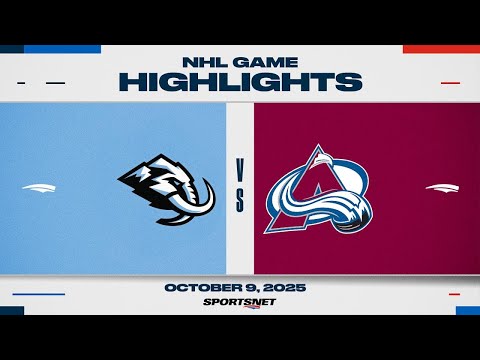 NHL Highlights | Mammoth vs. Avalanche - October 9, 2025