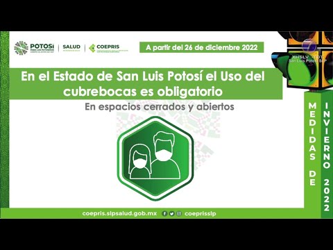 Uso de cubrebocas vuelve a ser obligatorio en San Luis Potosí