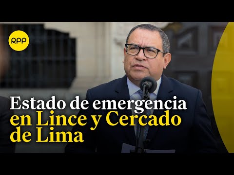 Consejo de Ministros declaran en estado de emergencia en Lince y Cercado de Lima
