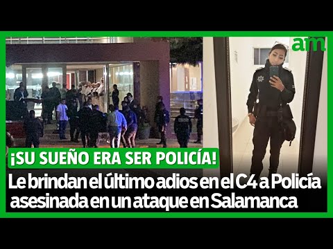 Le brindan el último adios en el C4 a POLICÍA asesinada en un ataque en Salamanca