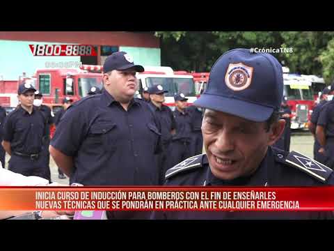 Bomberos de Nicaragua reciben curso de inducción ante emergencias