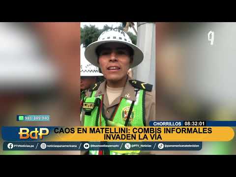 Caos en Matellini: denuncian que combis informales invaden la vía en Chorrillos