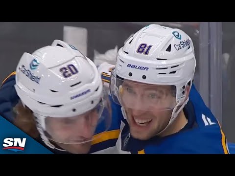 Blues Philip Broberg And Dylan Holloway Pot Pair Of Goals vs. Maple Leafs