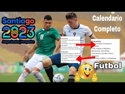 Calendario Fútbol Juegos Panamericanos 2023, calendario completo Panamericanos Santiago 2023