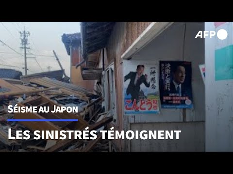 Séisme au Japon: des sinistrés témoignent | AFP