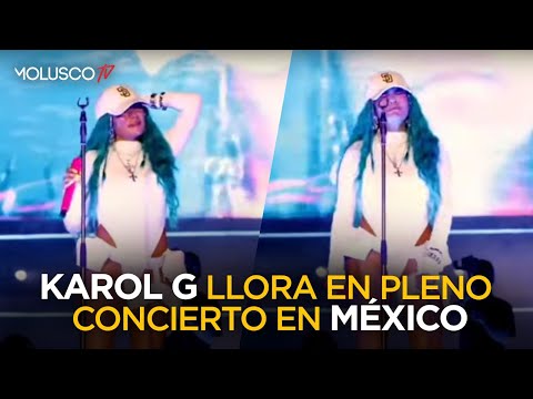 Vídeo de Karol G llorando en pleno concierto en Mexico ¿ POR ANUEL 