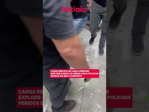 CINCO POLICIAIS FICAM FERIDOS APÓS CARGA DE LANÇA-PERFUME EXPLODIR EM BELO HORIZONTE! VEJA!