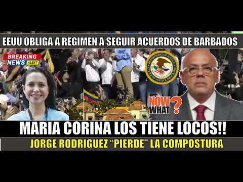 SE PRENDIO! Maria Corina los tiene LOCOS Jorge Rodriguez PERDIO la COMPOSTURA con EEUU MADURO CAE