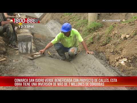 San Isidro de la Cruz Verde beneficiada con Calles para el Pueblo - Nicaragua