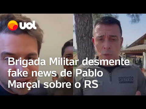Rio Grande do Sul: Brigada Militar desmente fake news de Pablo Marçal sobre doações ao estado; vídeo