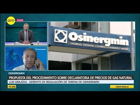 Osinergmin publicó propuesta de procedimiento sobre declaratoria de precios de gas natural