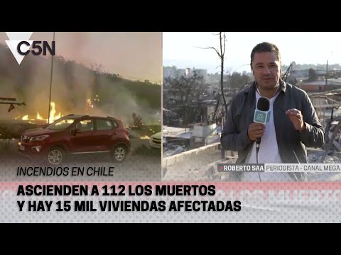 INCENDIO en CHILE: 122 MUERTOS y más de 300 DESAPARECIDOS