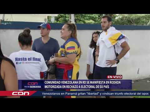 Comunidad venezolana en RD se manifiesta en rodada motorizada en rechazo a elecciones de su país