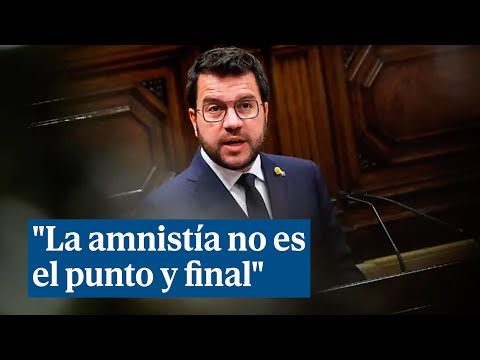 Aragonès exige a Sánchez comprometerse a pactar un referéndum: La amnistía no es el punto y final