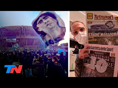 TN EN ITALIA | LOS OJOS ARGENTINOS EN ROMA: los diarios italianos lloran la muerte de Maradona