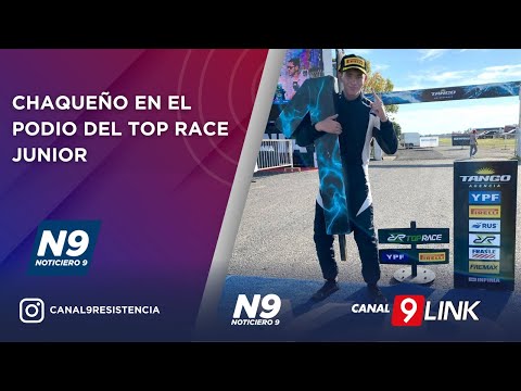CHAQUEÑO EN EL PODIO DEL TOP RACE JUNIOR - NOTICIERO 9