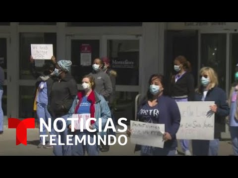 Enfermeras de Nueva York alzan su voz y piden protección ante la pandemia | Noticias Telemundo