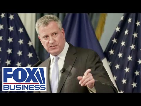 NYC Mayor de Blasio speaks to press after terminating deals with Trump Org