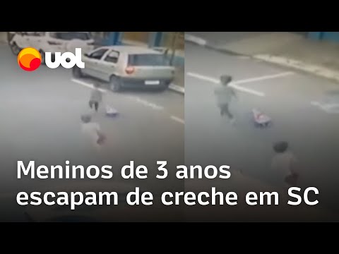 Meninos de 3 anos escapam correndo de creche em Balneário Camboriú, em Santa Catarina; veja o vídeo