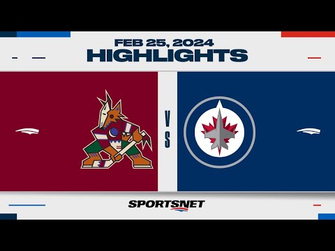 NHL Highlights | Coyotes vs. Jets - February 25, 2024