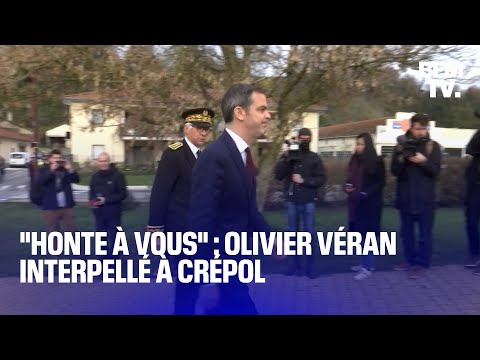 Honte à vous de défendre la France des quartiers: Olivier Véran interpellé à son arrivée à Crépol