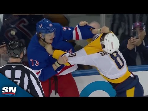 Rangers Matt Rempe Scraps With Andreas Englund After His Hit On Nick Blankenburg