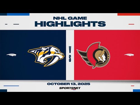 NHL Highlights | Predators vs. Senators - October 13, 2025
