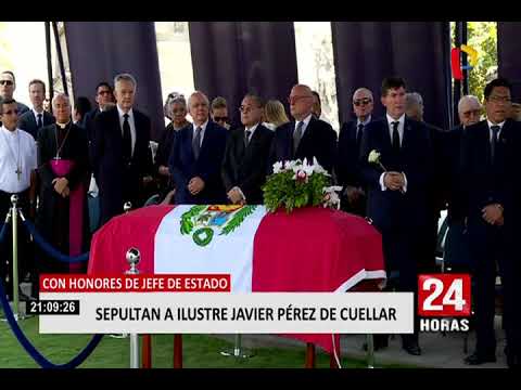 Javier Pérez de Cuéllar fue enterrado en el cementerio Presbítero Maestro