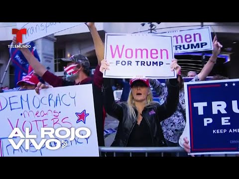 Simpatizantes de Trump protestan por la ventaja de Biden | Al Rojo Vivo | Telemundo
