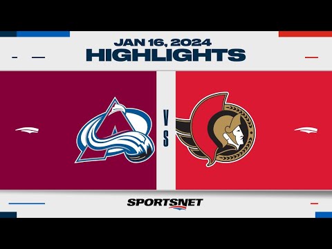 NHL Highlights | Avalanche vs. Senators - January 16, 2024