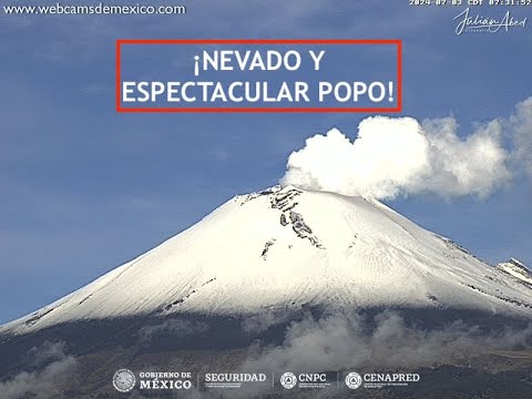 #POPOCATÉPETL | ¡No te pierdas su belleza nevada! El #Volcán #EnVivo